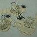 ALTERED art BIRD TAGS / vintage sheet music birds with crowns / set of three