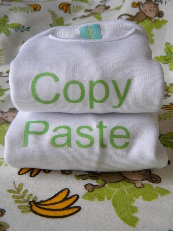 Items similar to Twin Copy Paste Onesie Set on Etsy