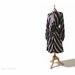 Vintage PAULINE TRIGERE Silk Chevron Poet Sleeve Secretary Dress L