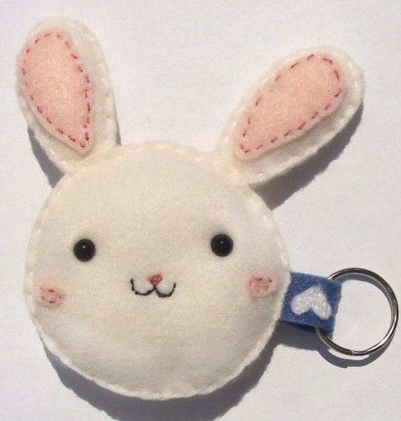 stuffed bunny keychain