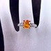 8x6mm 1.46ct Oval AAA Spessartite garnet 14K white gold diamond (.16ct) ring C863 0607