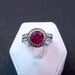 7mm 2.48 Carat Natural Ruby 14K white gold and diamond (.35ct) bridal set. 901 B007