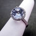 Reserved for Ashley AAA Natural Untreated 11mm Round Aquamarine (4.06ct) set in 18K white gold Halo ring with .50 carats of diamonds