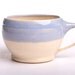Sky Blue and Cream Coffee Mug Wheel-thrown Pottery