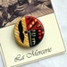 Ethnic Wooden Button...Abstract Hand Painting...