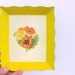 Vintage, Tiny, Fun, Summer Yellow Metal Tray