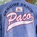 Res for less Vintage DENIM JACKET, PACO 89, stonewash, baseball style, snaps