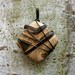 CLEARANCE - Masculine Gunmetal Wire Wrapped Pendant- Fossil Stromatolite Stone Necklace