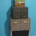 Vintage File Boxes Index card holder stacking metal drawers