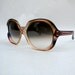 Vintage 70s Italian Ombre sunglasses frames huge bug eye glasses Super Mod High Fashion Shades