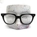 Authentic Vintage 60s nerdy black Safety Glasses by Norton Mad Men Era Plain glass lenses NON Prescription