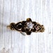 Antique Victorian Edwardian engagement ring gold flower white topaz 10kt size 6 .5