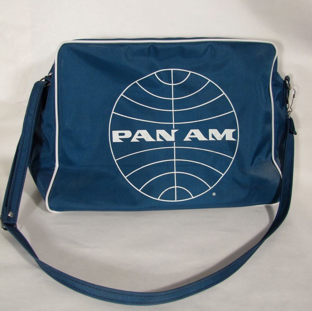 Vintage Pan Am Flight Bag 1960s Mad Men Mid Century