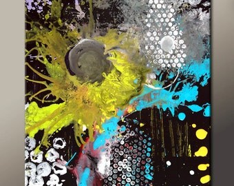 Custom Abstract Canvas Art Painting MADE TO ORDER - 18x24 or 24x36 Contemporary Modern Original Art by Destiny Womack - dWo -