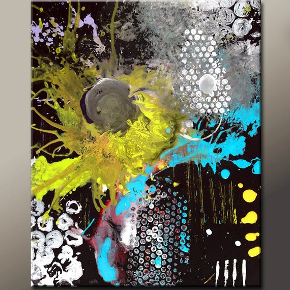 Custom Abstract Canvas Art Painting MADE TO ORDER 18x24 or