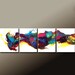 4pc Abstract Art Painting on Canvas 72x24" Rainbow Color Original Contemporary Art by Destiny Womack - dWo - Visions of Paradise