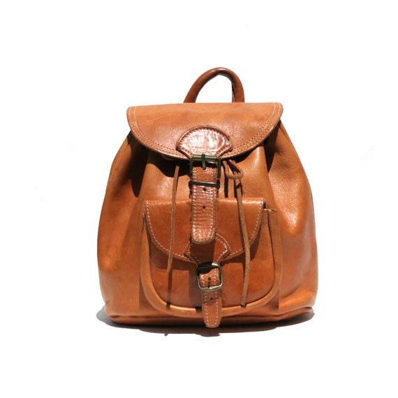men's rugged leather backpack