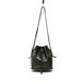 black leather drawstring bucket Coach bag