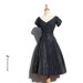 vintage pure silk navy blue dress