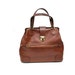 vintage large brown leather weekend bag