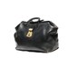 Vintage Distressed Black Leather Weekend Bag
