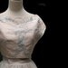 RESERVED Blue Sheer Vintage Strap Less Dress & Bolero