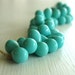 50 Opaque Turquoise Drops 6x9mm - Czech Glass Beads