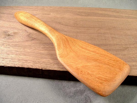 Large Wooden Spatula Hand-Carved from Salvaged Texas by WooWeeble