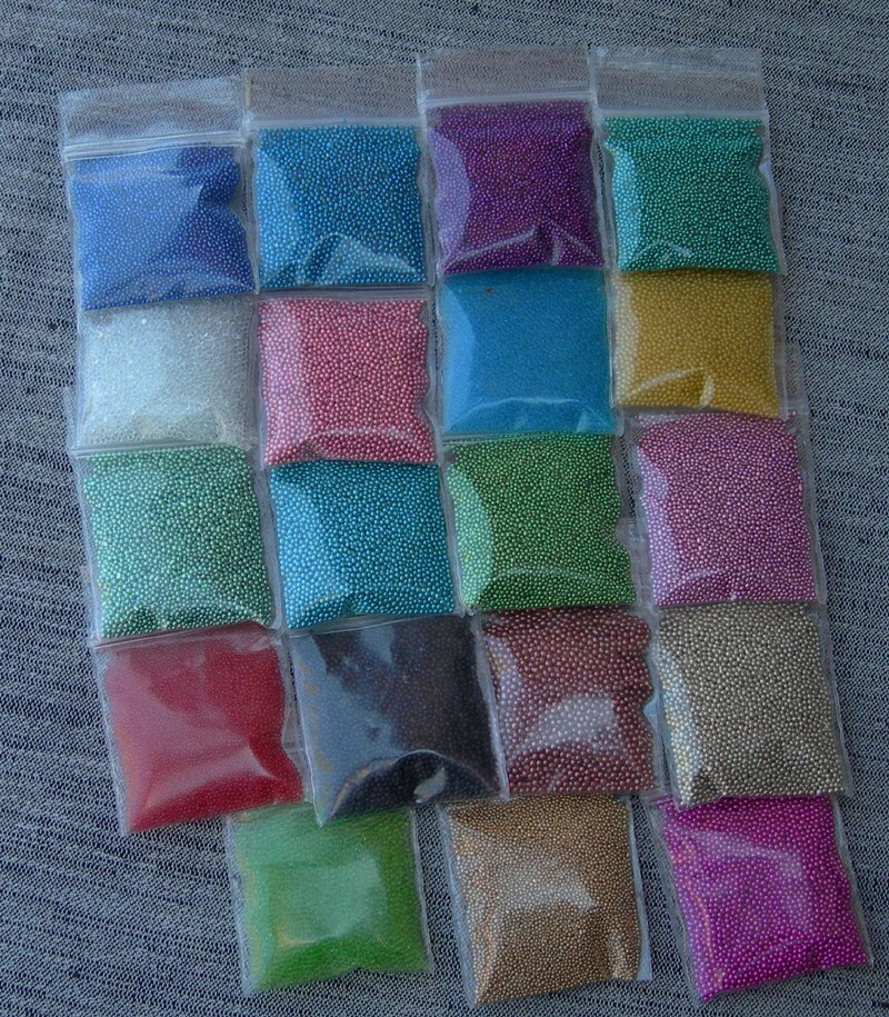 20 Glass MicroBeads Colors No Hole Micro Beads by OOAKFairyCouture