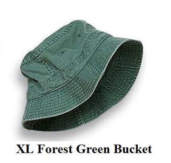 Forest Green Bucket Hat Women or Men XL Adams Cap Price Apparel Embroidery 10 Different Colors