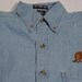 SALE - BURMESE Cat Embroidered Large L/S Light Blue Denim Shirt - Price Embroidery Apparel