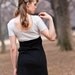 SALE Front Cross Bandage Dress - Black and White - Maternity - M