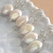 RESERVED Bridesmaid Gift Set - 6 Pristine Earrings, Petite White Coin Pearl Drops in Gold fill