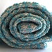 Teal Blue Woven Blanket Heirloom Baby Blanket