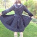 Reserved for Dawn--Upcycled Sweater Coat in Black, Charcoal and Gray 100% Felted Wool with Elf Hood