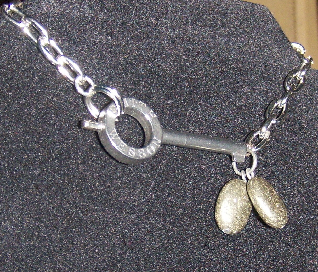 Handcuff Key and Pyrite Bracelet