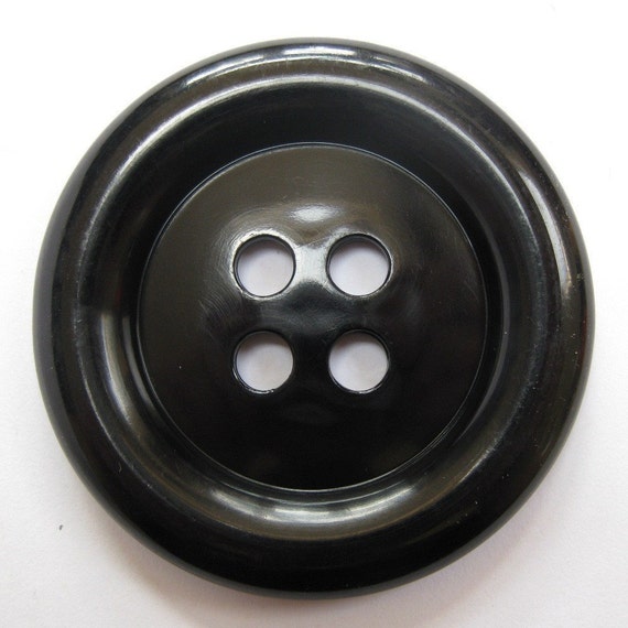 Black Button 2 Inches