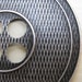 Huge Textured Silver Metal Button