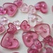 Tiny Transparent Pink Heart Buttons