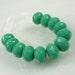 TURQUOISE faceted Czech glass 7x5mm rondelle Beads---12