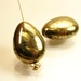 GOLDIES - 10x14mm Golden Pyrite gemstone briolettes - 2 Beads
