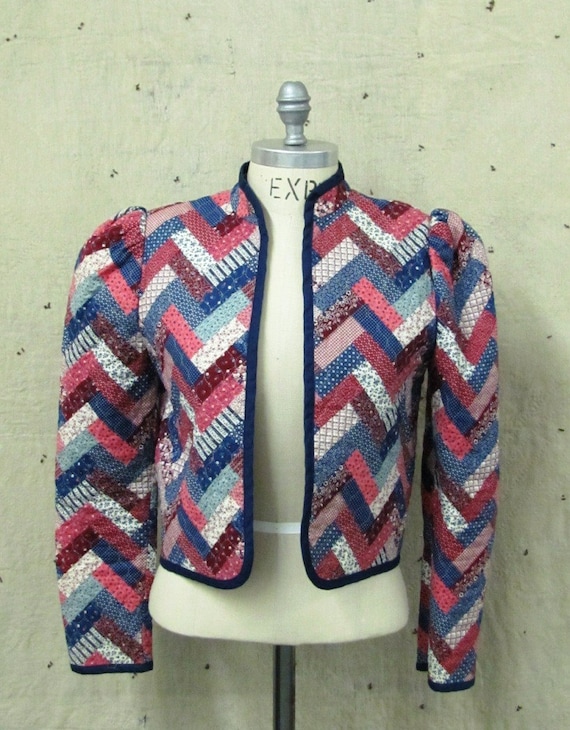 Vintage Quilted PATCHWORK Jacket M L