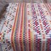 vintage c. 1960s Welsh double cloth weave table runner