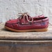 vintage 1970s Docksides boat shoes // maroon leather // w 6