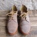vintage 1980s Calvin Klein tan suede oxford flats 7 75 // as-is