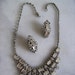 Rhinestone Demi Parure Necklace and Earring Set