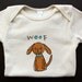 SALE - Organic Cotton Puppy Dog Baby Onesie