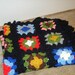 Vintage Granny Square Lap Size Afghan Blanket