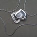 Heart locket, silver, see-through, floating charm holder, slide-in chain, magnetic latch Team ESST, WWWG, olyteam, paganteam