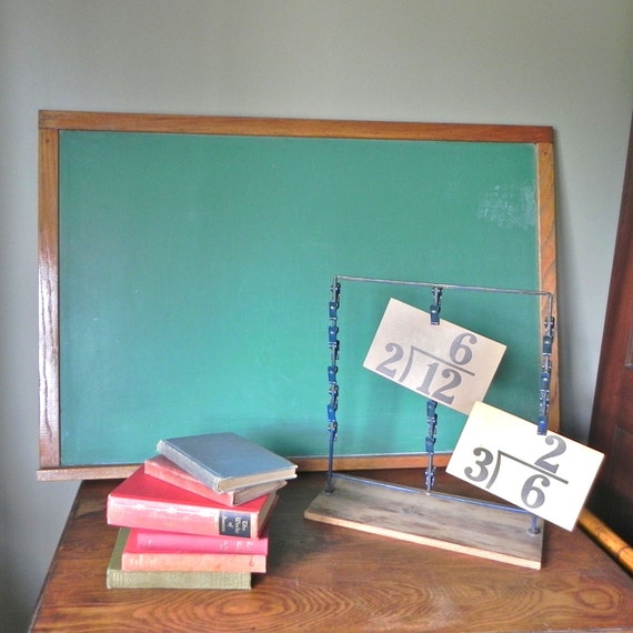 Large vintage school chalkboard with chalk ledge by jollytimeone
